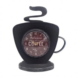 Relógio de mesa em metal estilo vintage 